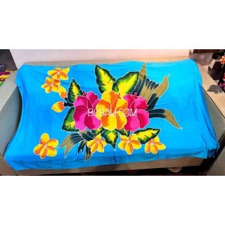 New Design Rayon Sarong Hand Painted Flower Design Handmade In Bali